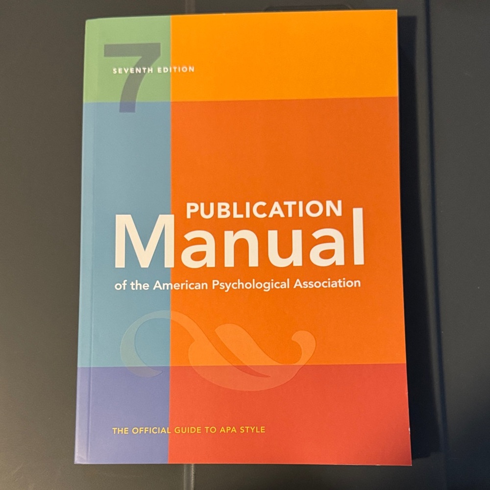 Publication Manual of the American Psychological Association - Colorful Cover